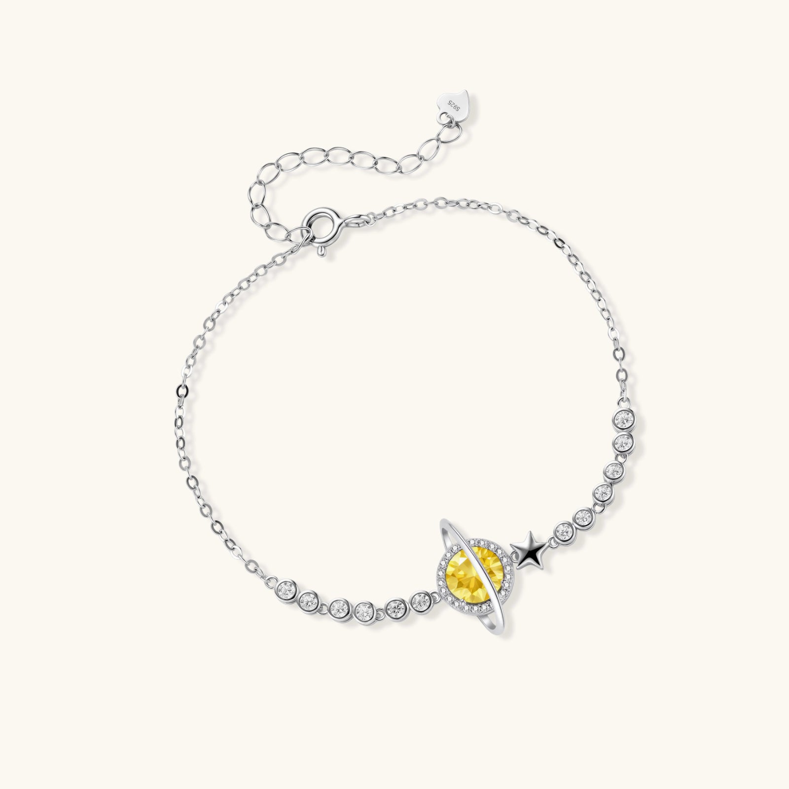 The Zenith Bracelet — Yellow Moissanite & Sterling Silver <span class="by">by Monarch & Marigold Co.</span>