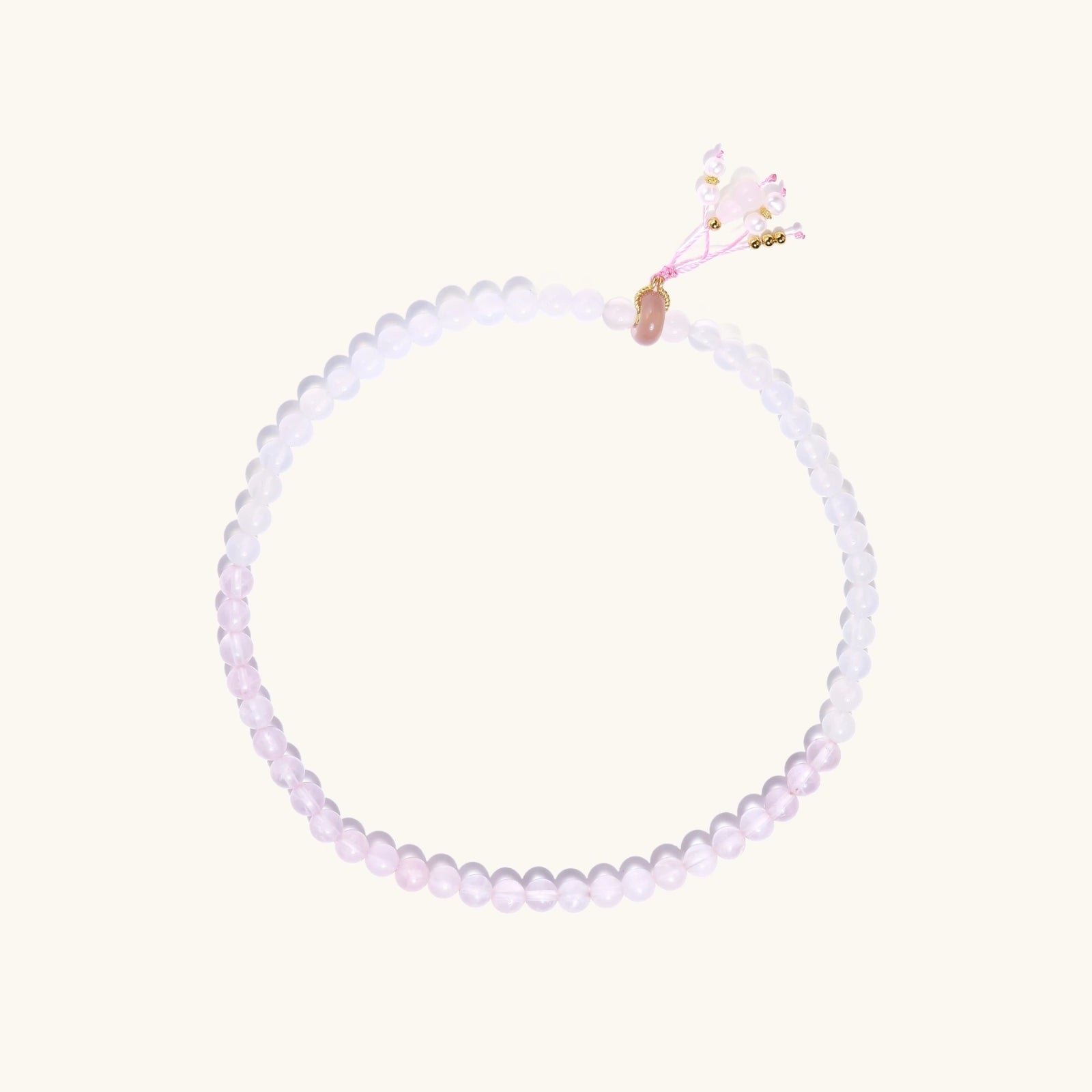 The Blush Bracelet — Rose Quartz, Agate & Gold Vermeil Wrap <span class="by">by Monarch & Marigold Co.</span>