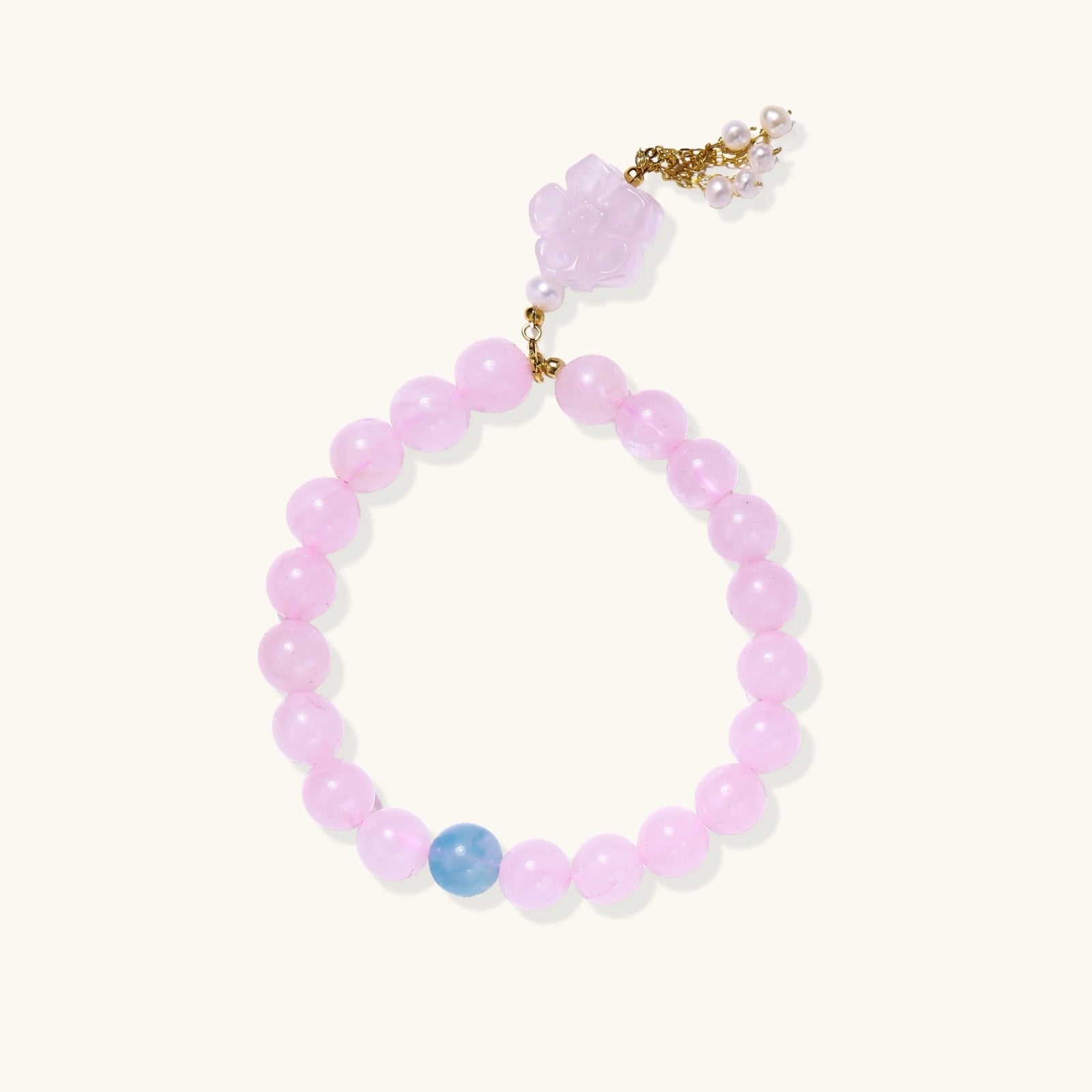 The Rose Garden Bracelet — Rose Quartz & Gold Vermeil <span class="by">by Monarch & Marigold Co.</span>