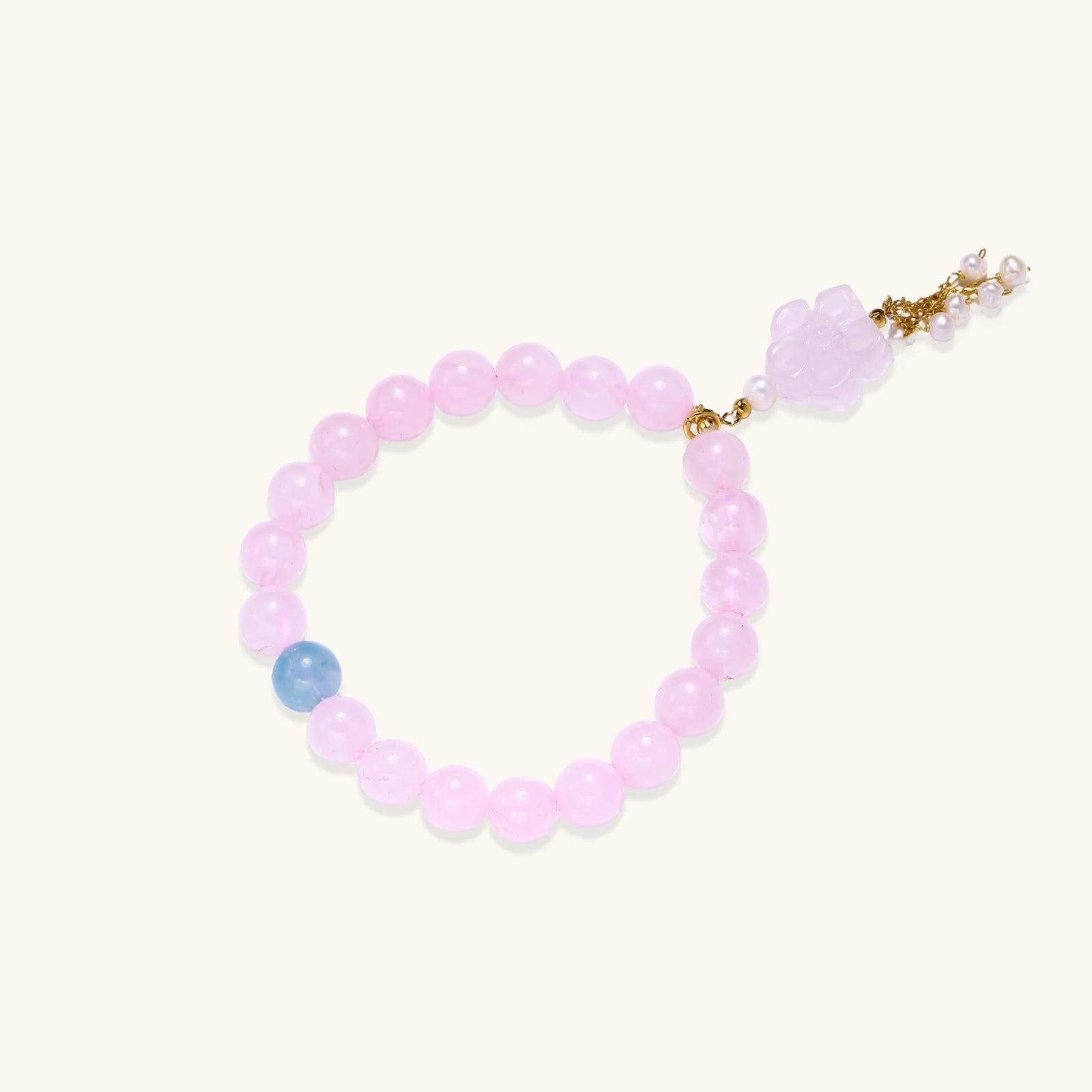 The Rose Garden Bracelet — Rose Quartz & Gold Vermeil <span class="by">by Monarch & Marigold Co.</span>