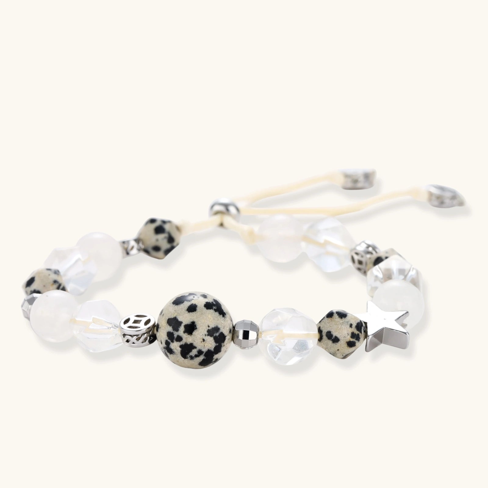 The Constellation Bracelet — Dalmatian Jasper & Clear Quartz <span class="by">by Monarch & Marigold Co.</span>