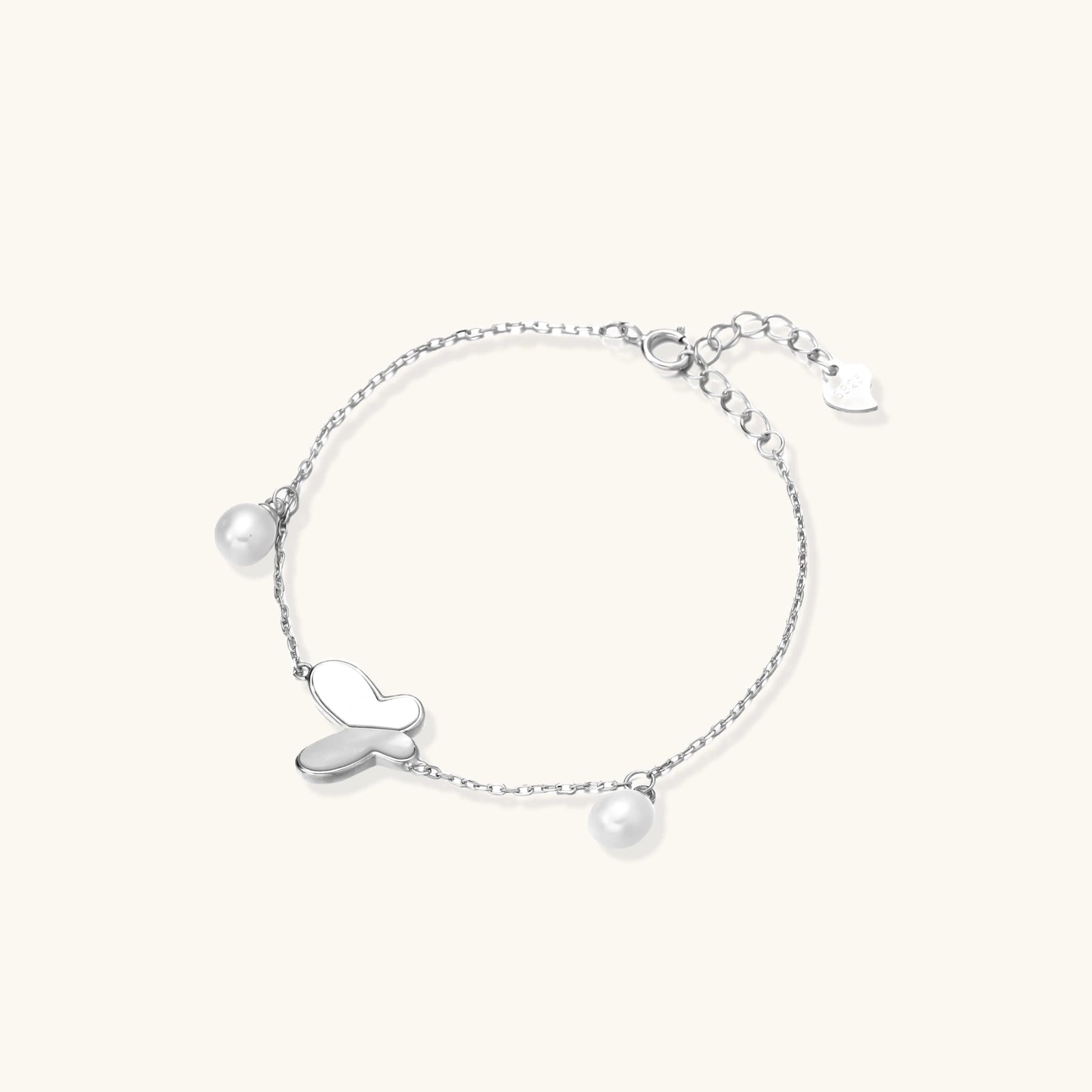 The Monarch Bracelet — Butterfly & Freshwater Pearl <span class="by">by Monarch & Marigold Co.</span>