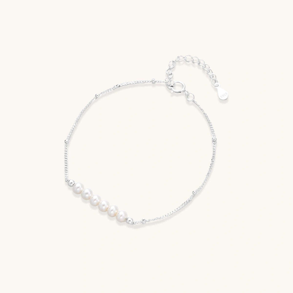The Whisper Bracelet, Freshwater Pearl & Sterling Silver Chain