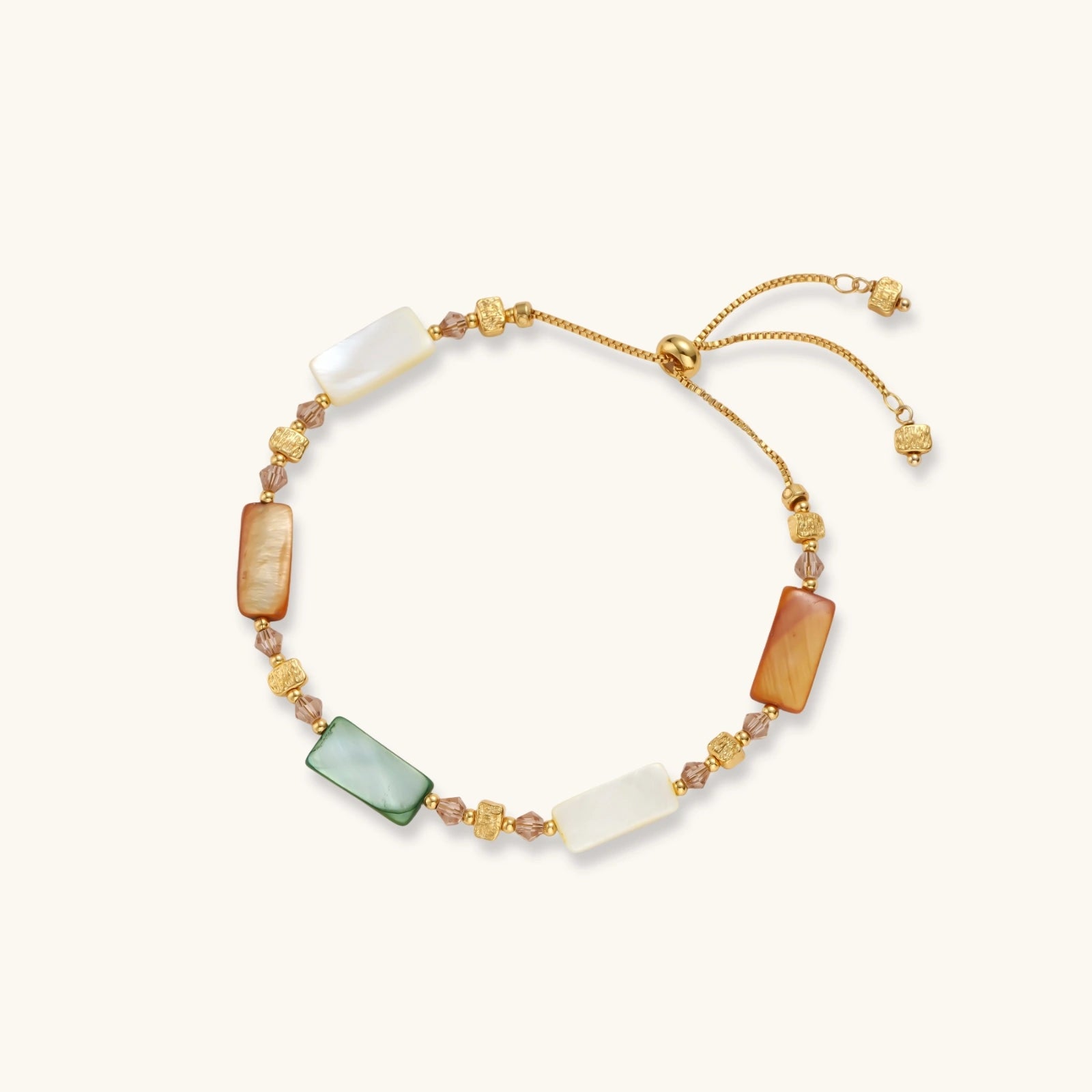 The Golden Hour Bracelet — Shell Pearl & Gold Plated Bolo <span class="by">by Monarch & Marigold Co.</span>