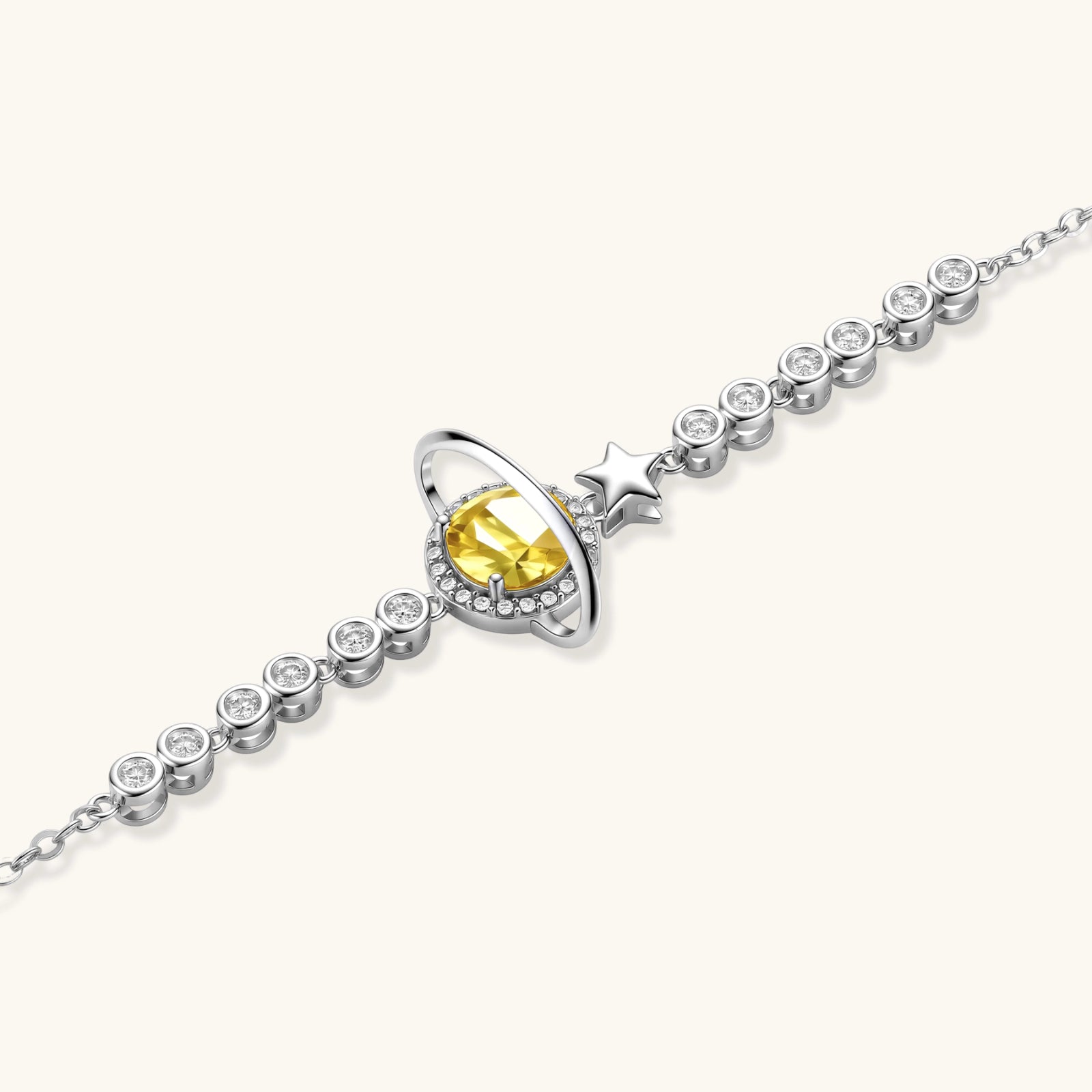 The Zenith Bracelet — Yellow Moissanite & Sterling Silver <span class="by">by Monarch & Marigold Co.</span>