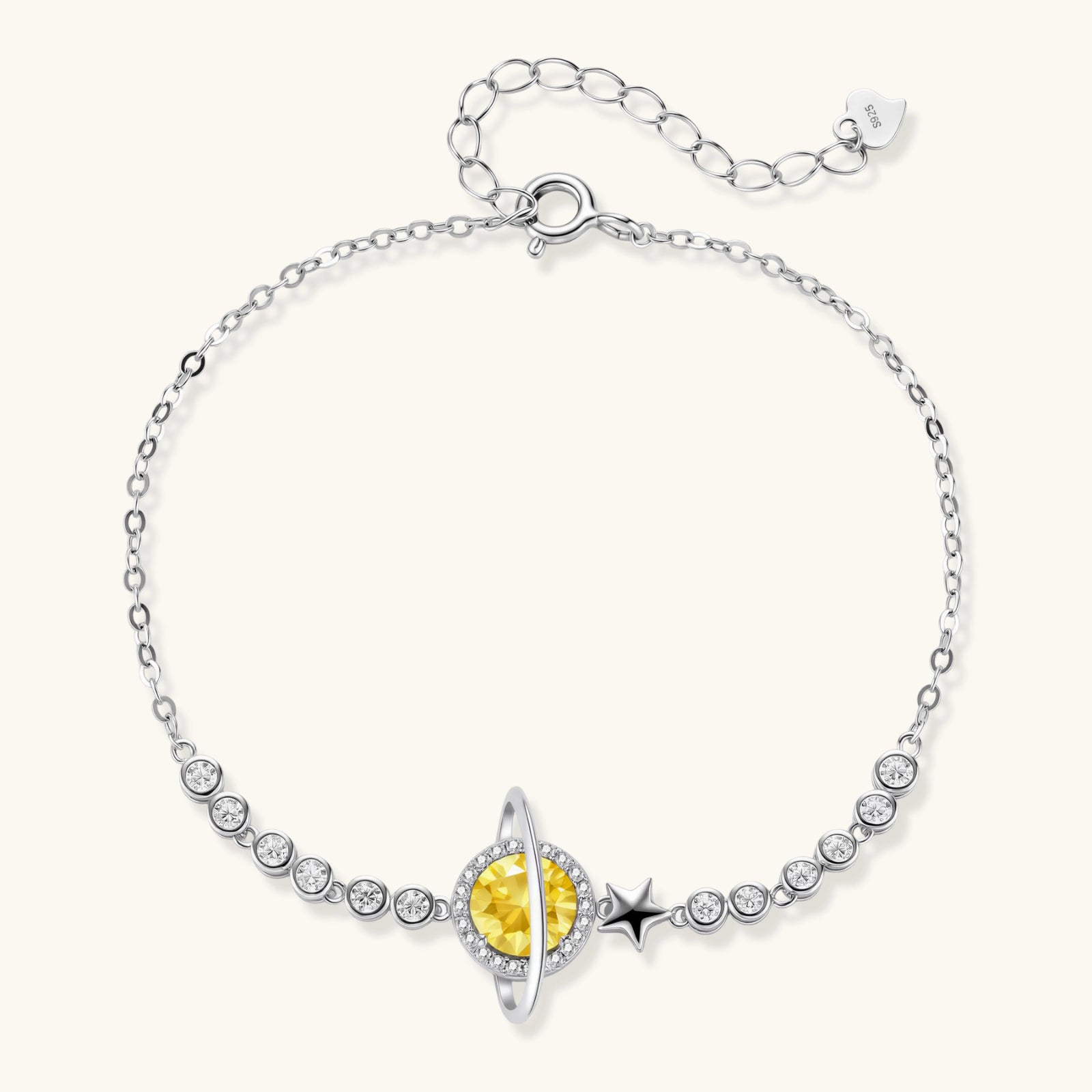 The Zenith Bracelet — Yellow Moissanite & Sterling Silver <span class="by">by Monarch & Marigold Co.</span>