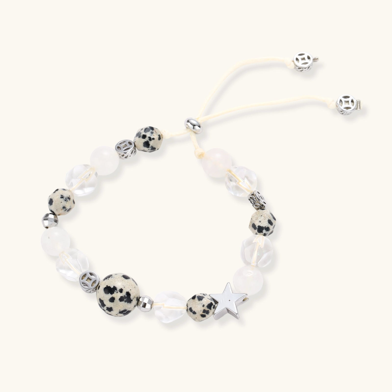 The Constellation Bracelet — Dalmatian Jasper & Clear Quartz <span class="by">by Monarch & Marigold Co.</span>