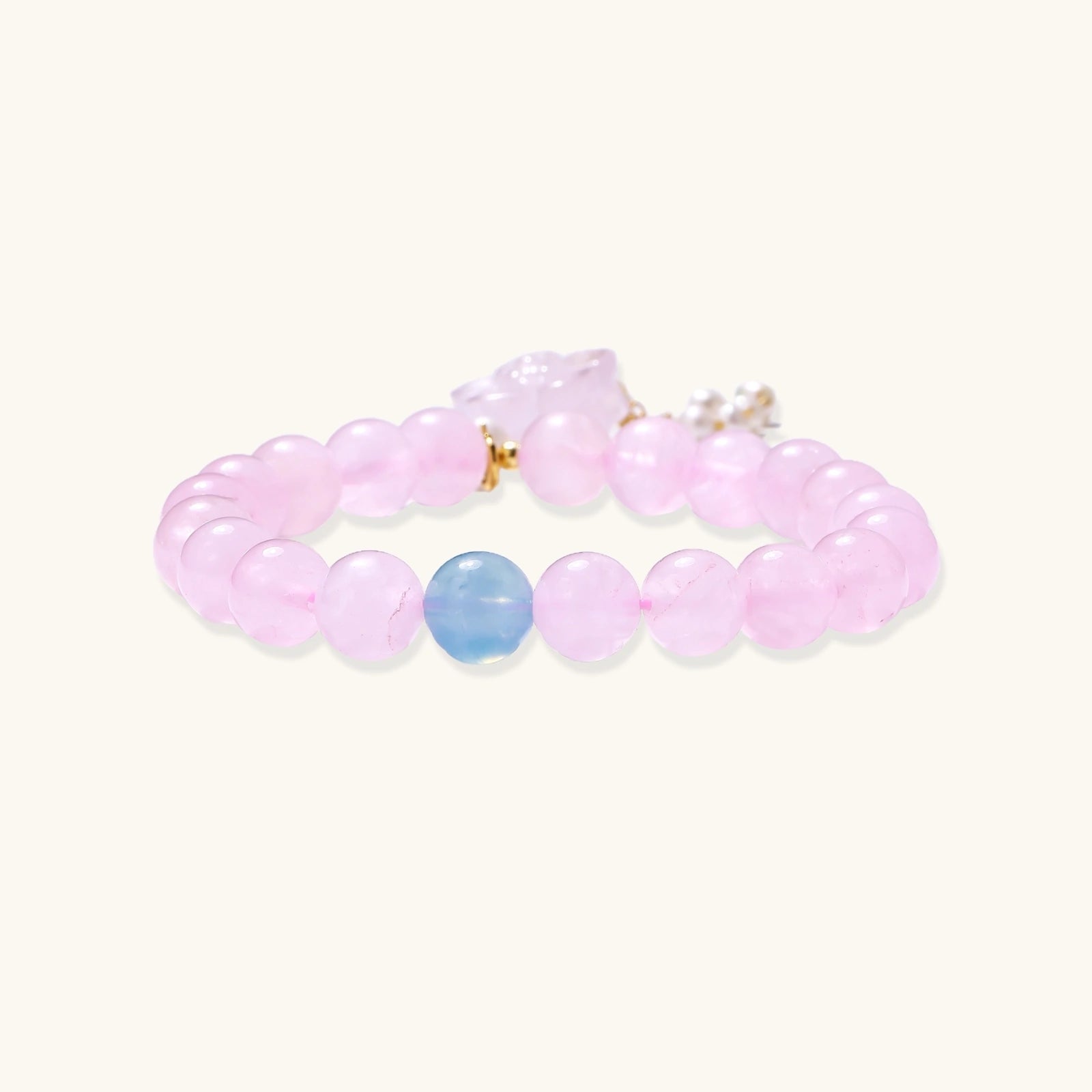 The Rose Garden Bracelet — Rose Quartz & Gold Vermeil <span class="by">by Monarch & Marigold Co.</span>