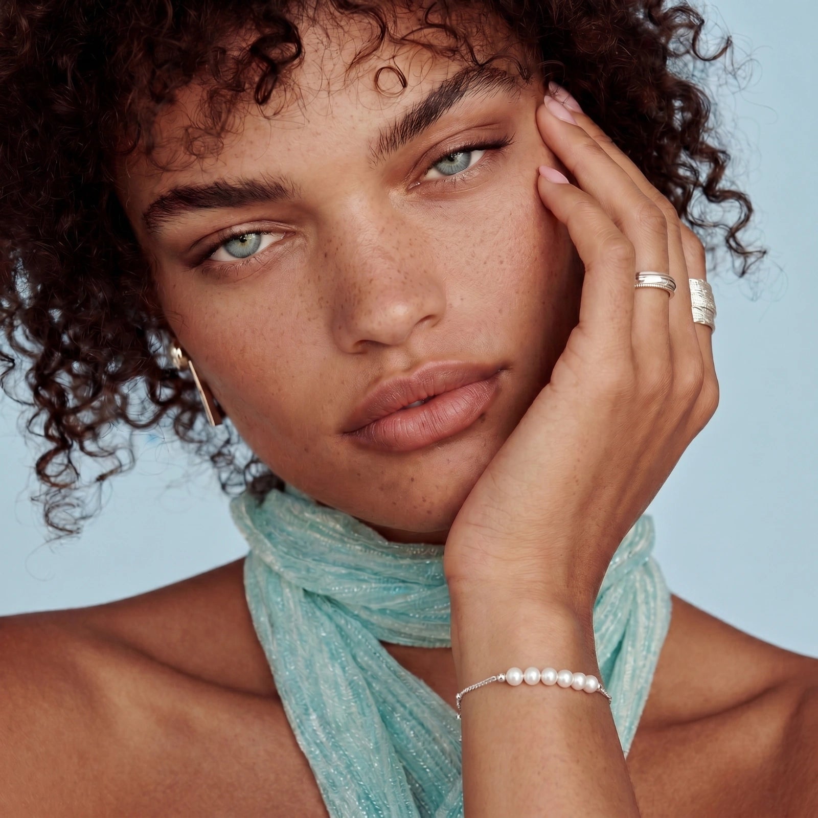 The Whisper Bracelet — Freshwater Pearl & Sterling Silver Chain  <span class="by">by Monarch & Marigold Co.</span>